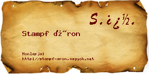 Stampf Áron névjegykártya